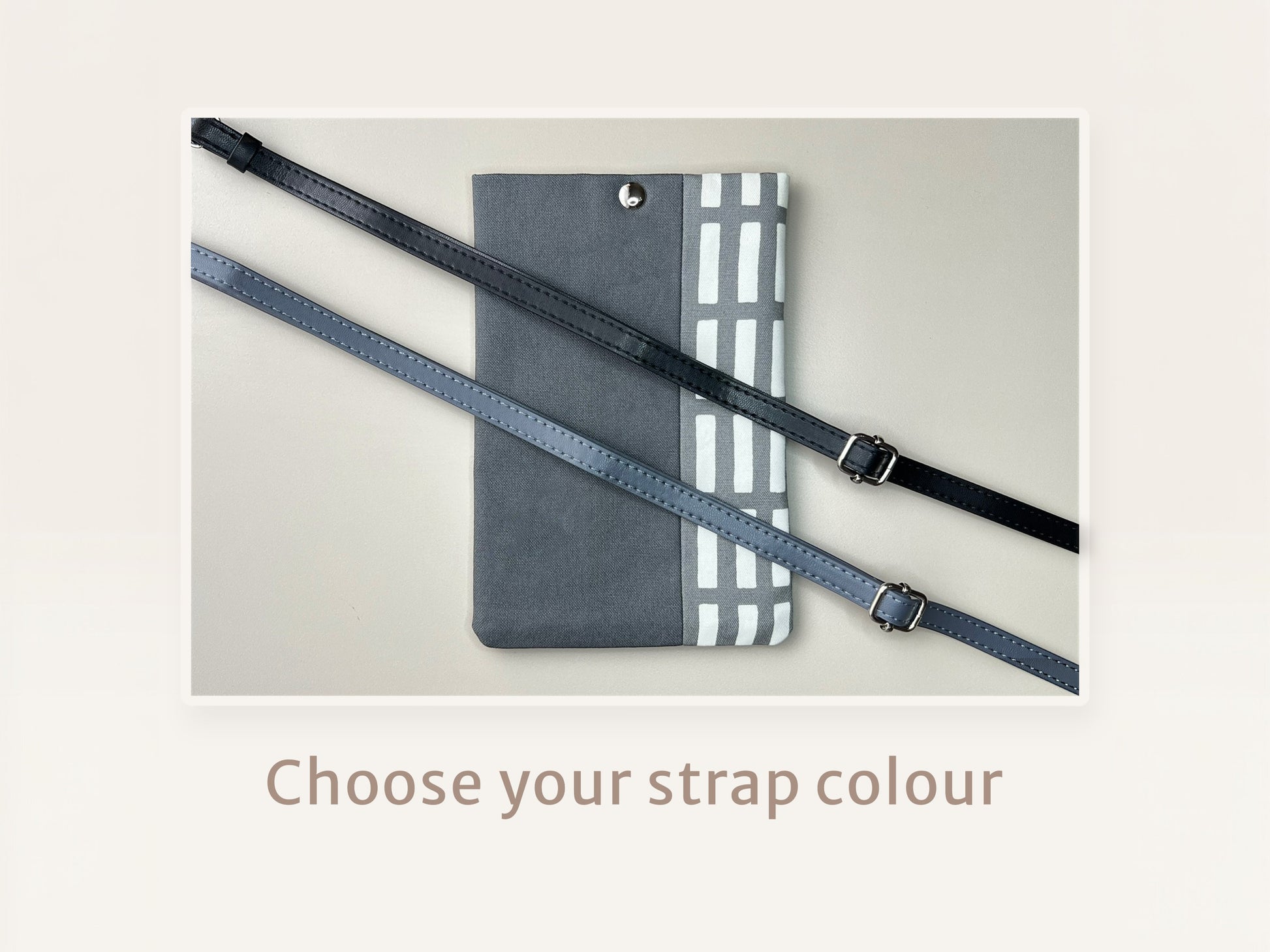 Grey×Grid Stripe<br>Phone Bag