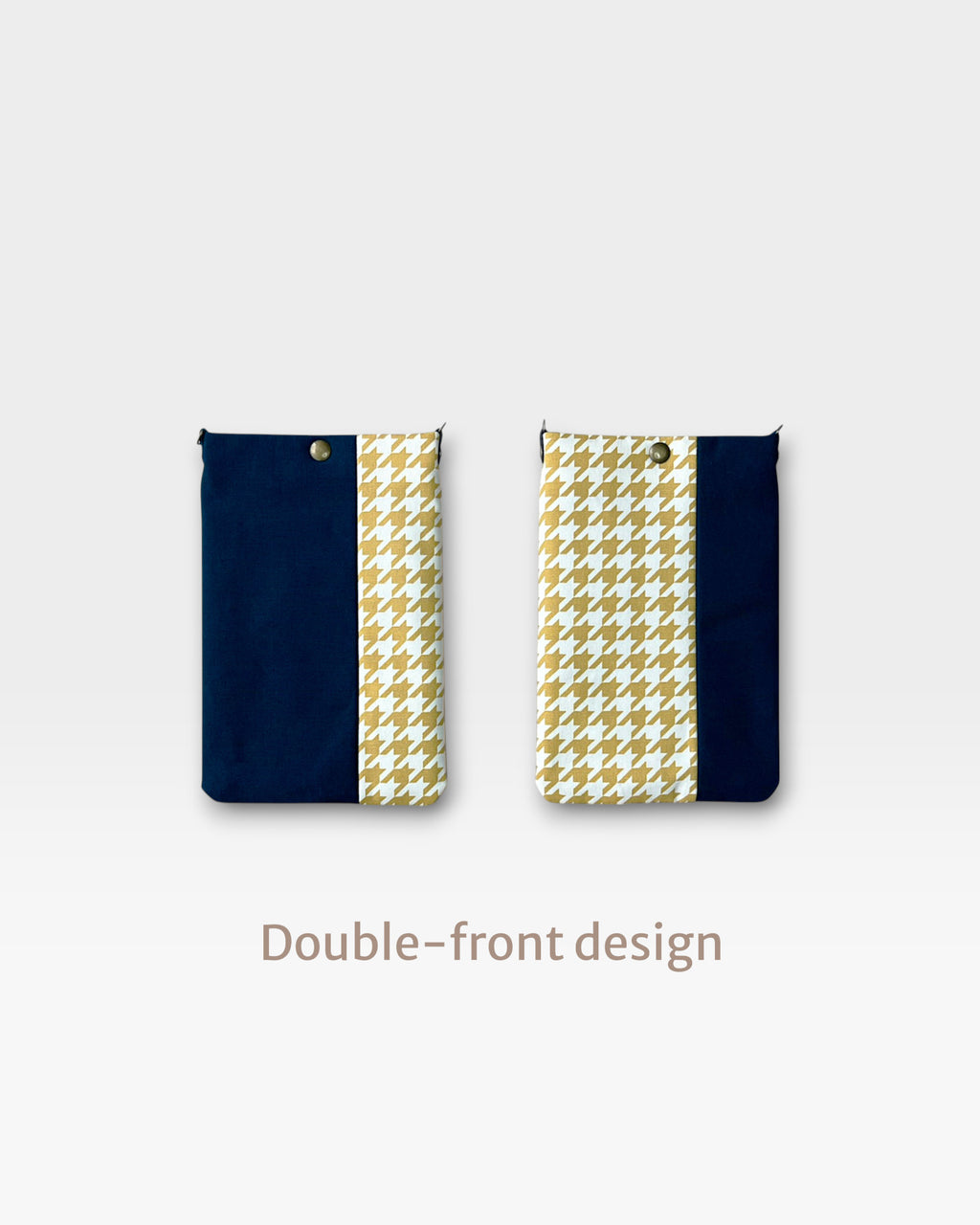 Midnight×Mustard Houndstooth<br>Phone Bag