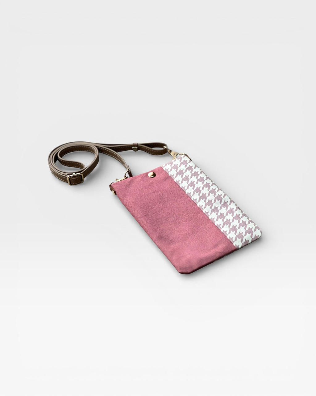 Pink×Houndstooth Phone Bag